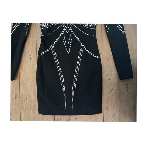 Bebe BodyCon Geometric Studded Dress - Small - Picture 7 of 8